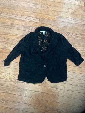 American Rag Stretch Lace 3/4 sleeve blazer in size Large